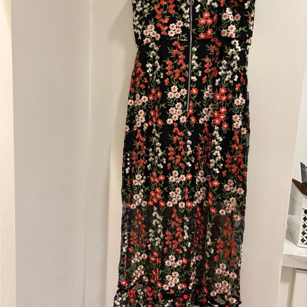 Allen Schwartz Rita Embroidered Bustier Dress Floral - Picture 3 of 6